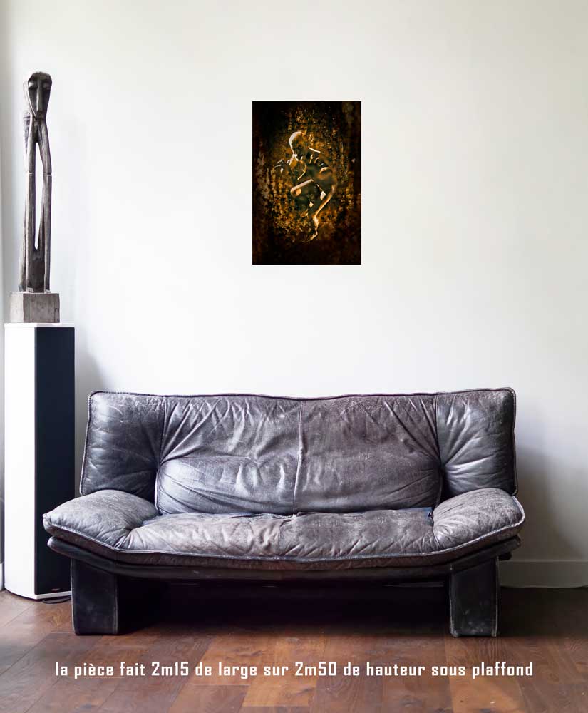 Le Diable,40 x 60 cm, série les lames de l'Âme par Justine Darmon