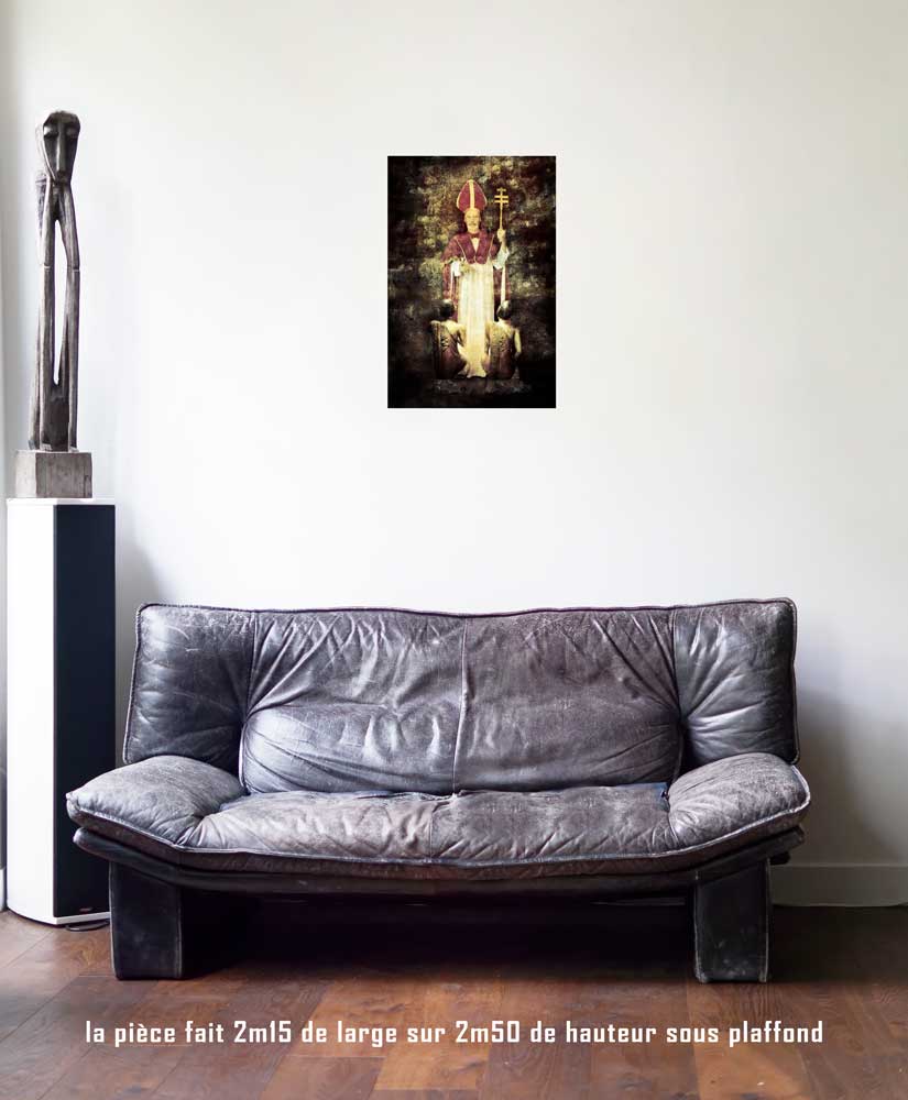 Le Pape, 40 x 60 cm, série les lames de l'Âme par Justine Darmon