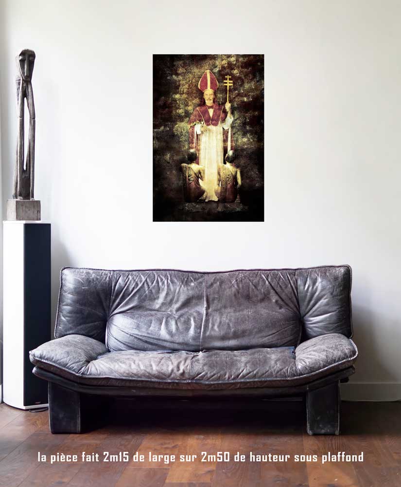 Le Pape, 60 x 90 cm, série les lames de l'Âme par Justine Darmon