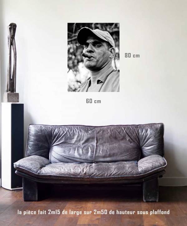 Le fumeur de havane-tirage en situation-80 x 60- Cuba, au delà des couleurs par Justine Darmon