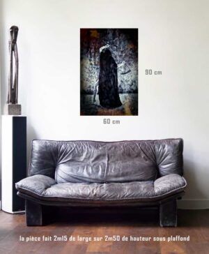 Photographie issue de la série Les lames de l'Âme par Justine Darmon mise en situation