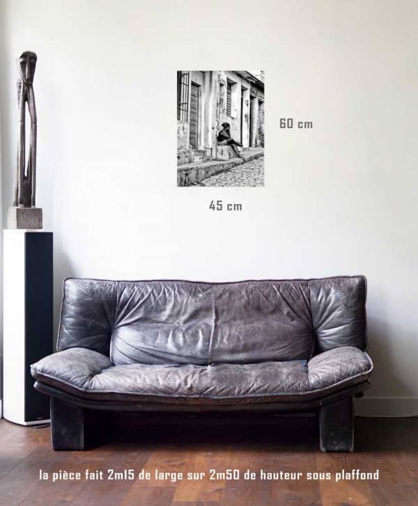 L'attente-tirage en situation-45 x 60- Cuba, au delà des couleurs par Justine Darmon