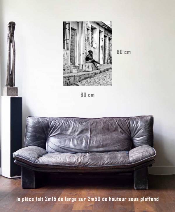 L'attente-tirage en situation-80 x 60- Cuba, au delà des couleurs par Justine Darmon