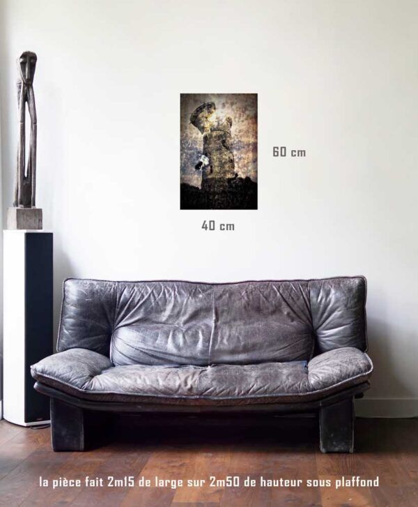 Photographie issue de la série Les lames de l'Âme par Justine Darmon mise en situation