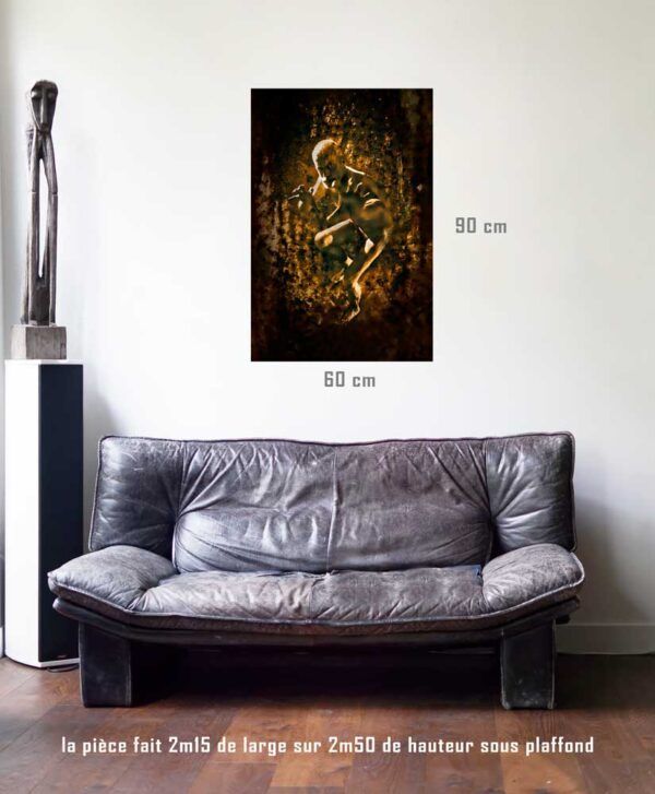 Photographie issue de la série Les lames de l'Âme par Justine Darmon mise en situation