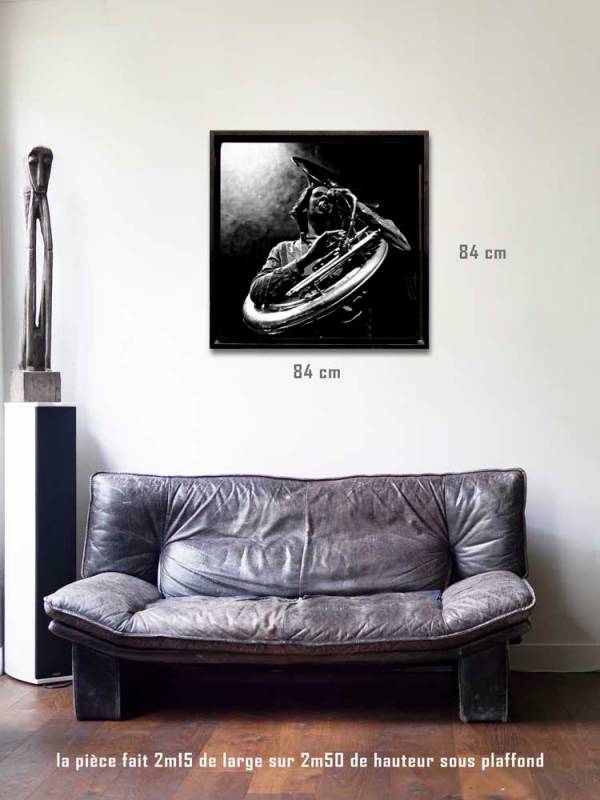 Le dresseur de serpent tirages 80 x 80 us-box-Série Music Spirit par Justine Darmon